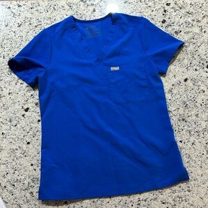 Figs one pocket scrub top Royal Blue